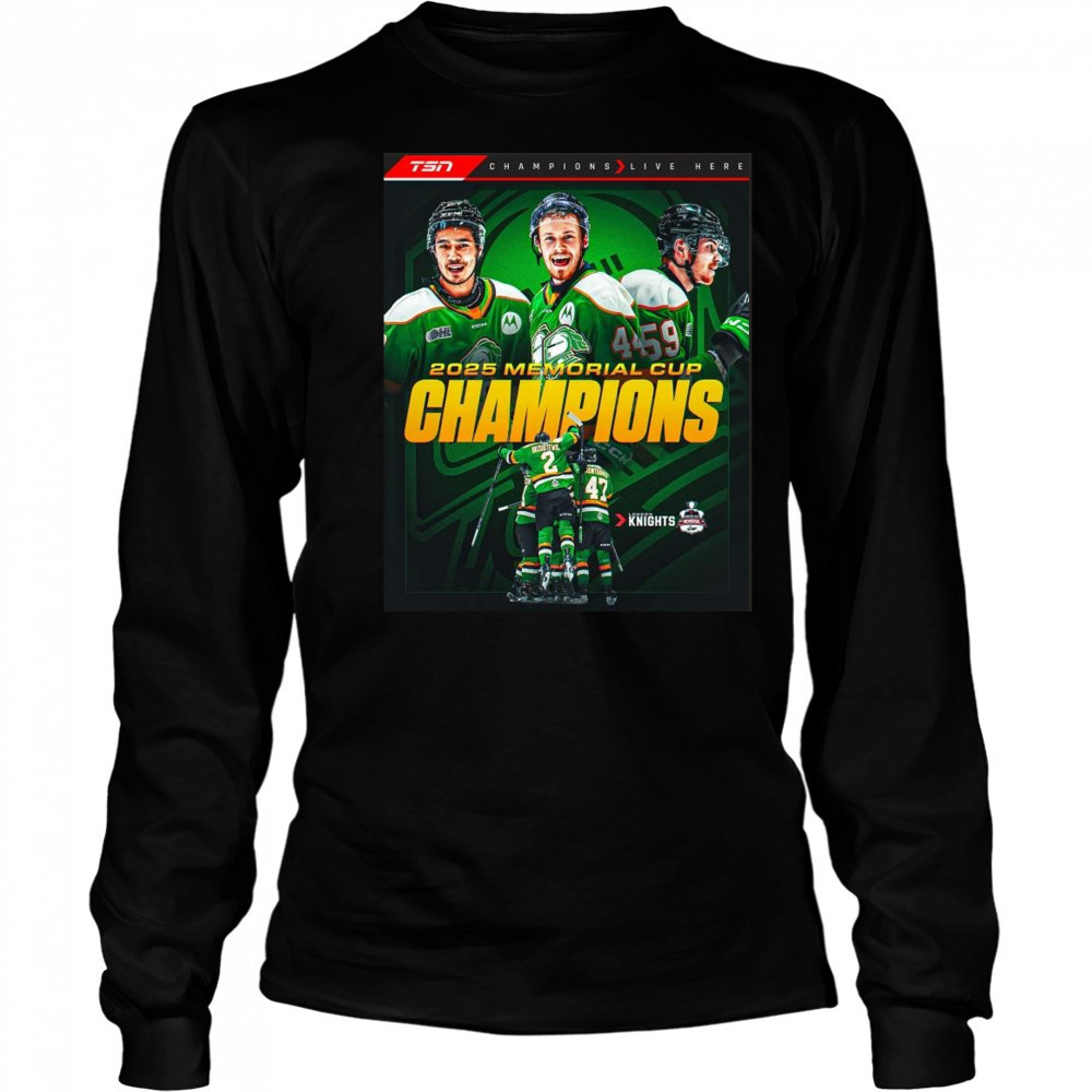 London Knights NHL Memorial Cup Champions 2025 Shirt Long Sleeved