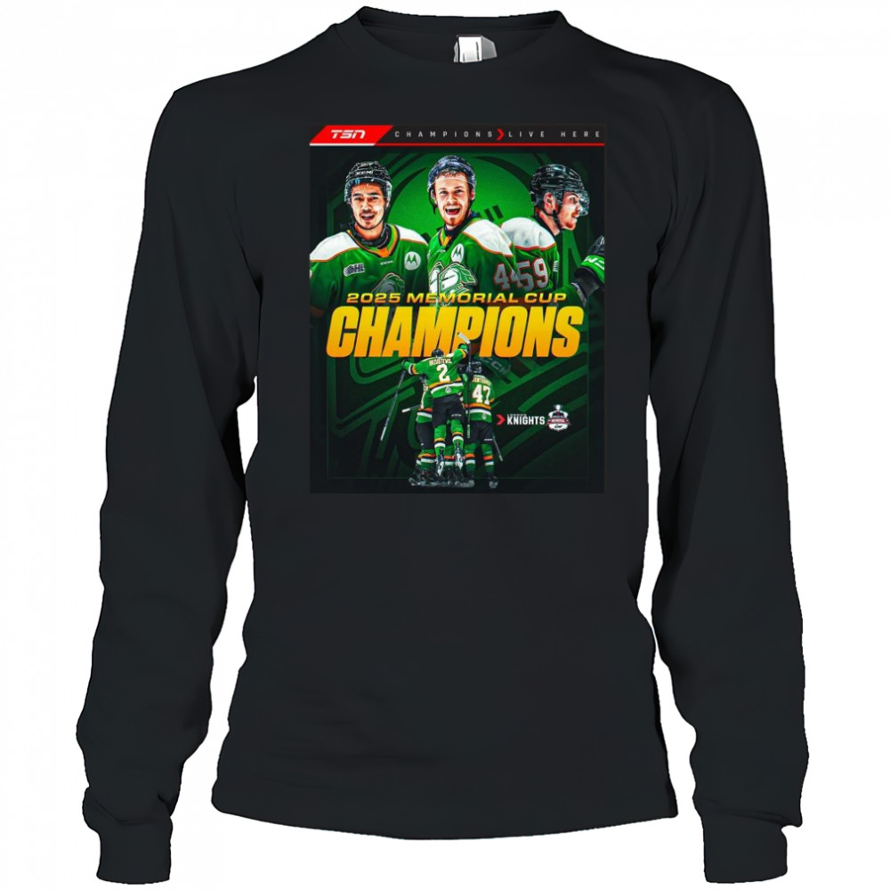 London Knights NHL Memorial Cup Champions 2025 Shirt Long Sleeved