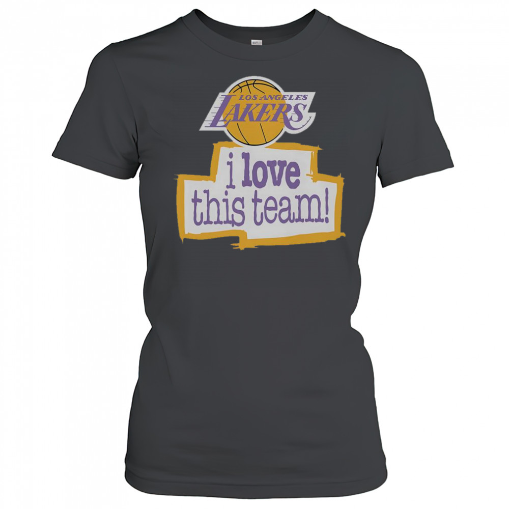 Los Angeles Lakers Hardwood Classics I Love This Team T-Shirt Women's T-shirt