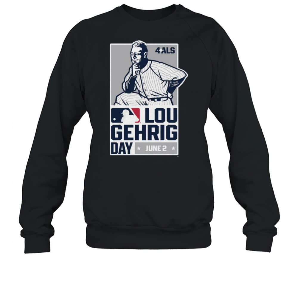 Major League Baseball Celebrates Lou Gehrig Day With 4 ALS June 2 2025 Logo t-shirt Sweatshirt