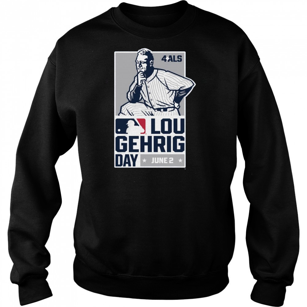 Major League Baseball Celebrates Lou Gehrig Day With 4 ALS June 2 2025 Logo t-shirt Hoodie