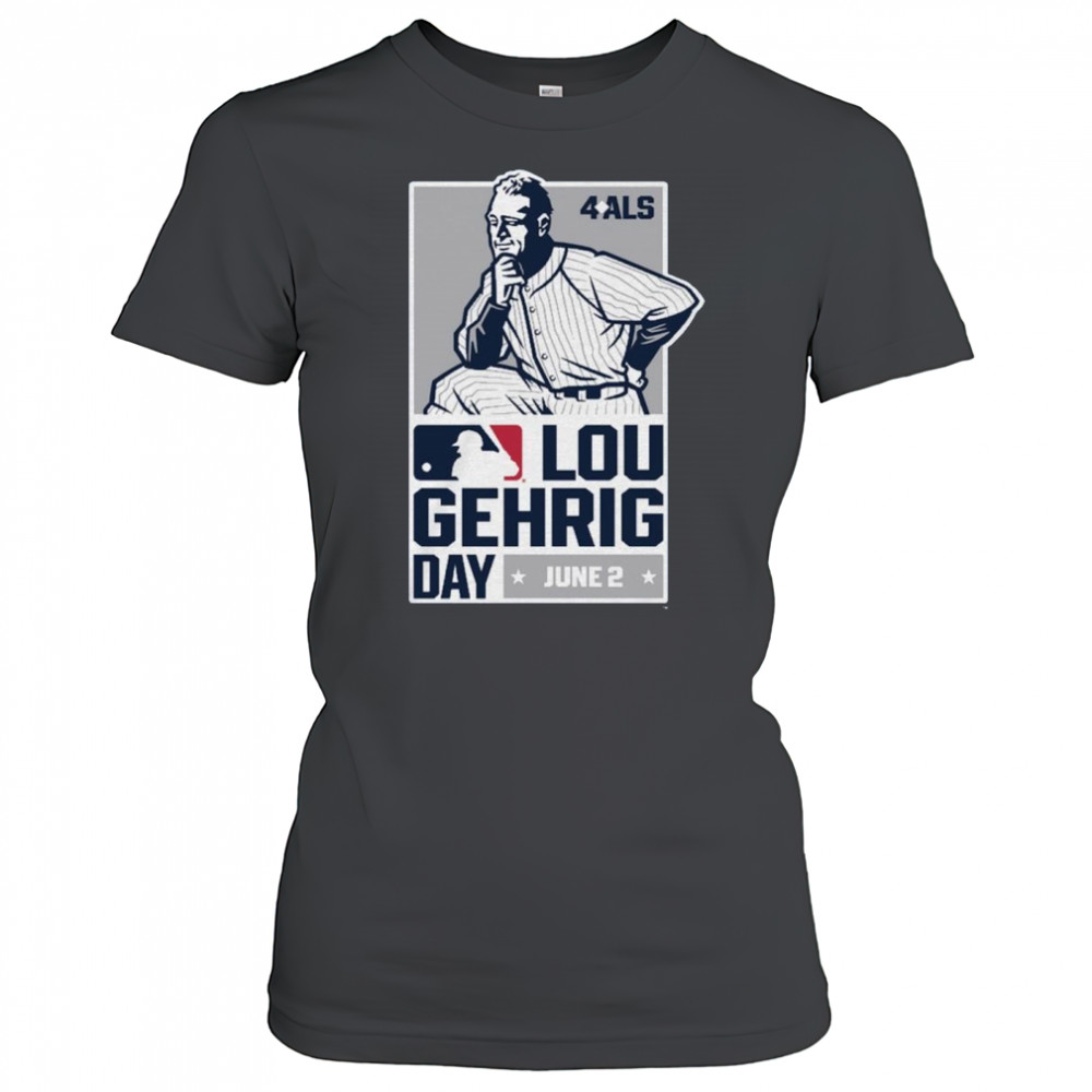 Major League Baseball Celebrates Lou Gehrig Day With 4 ALS June 2 2025 Logo t-shirt Women's T-shirt