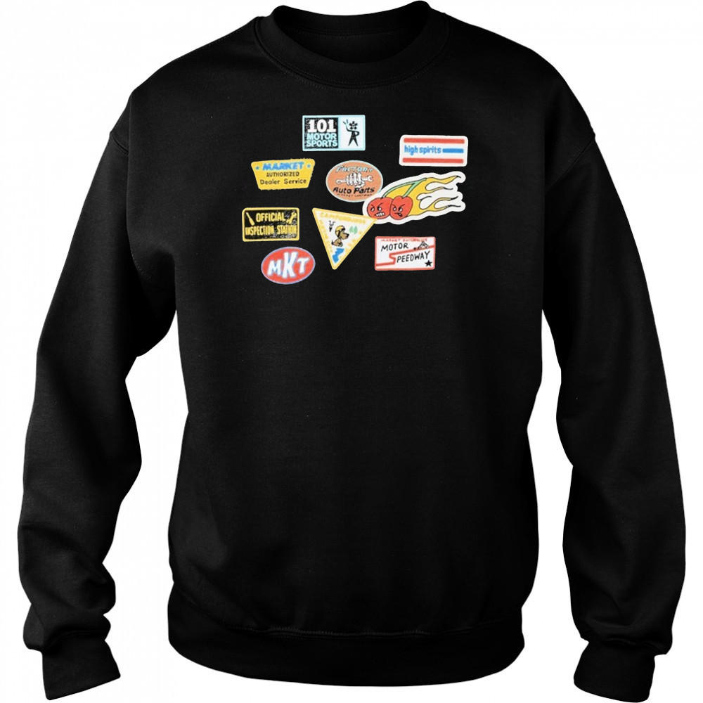 Market Patched T-Shirt Hoodie
