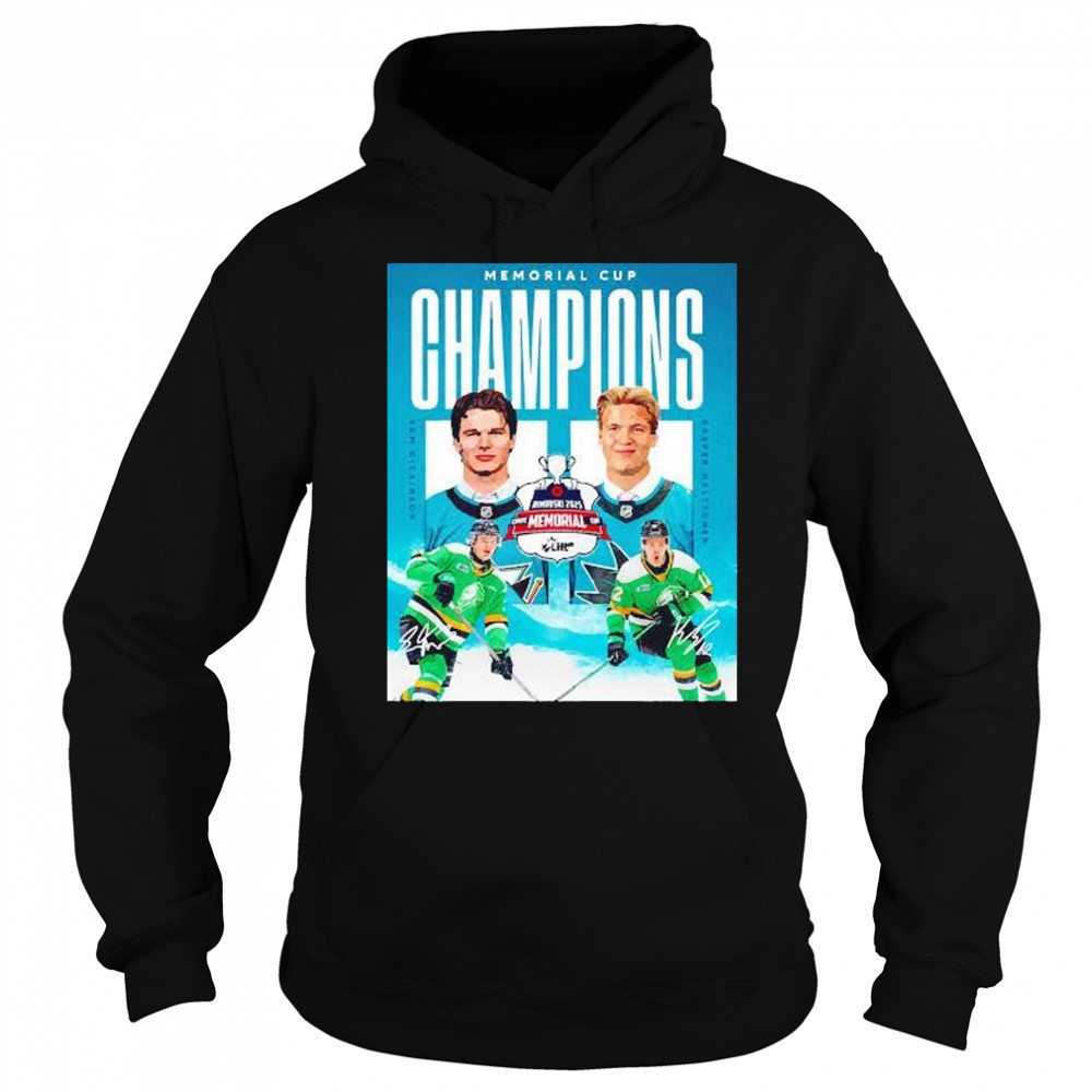 Memorial Cup Champions Sam Dickinson and Kasper Halttunen London Knights signature shirt Sweatshirt