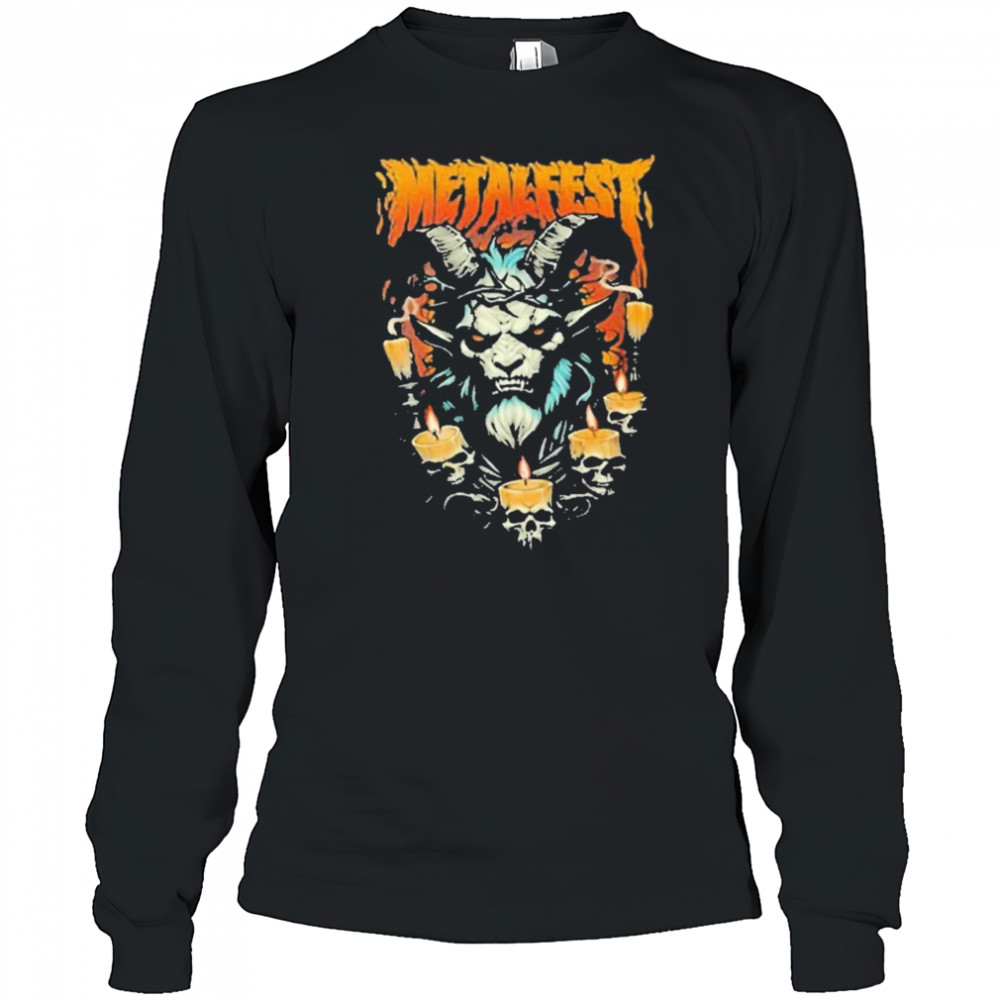Metalfest Open Air Festival June 6-8 2025 At Lochotin Amphitheatre Pilsen Krampus Face Artwork With Line Up shirt Long Sleeved