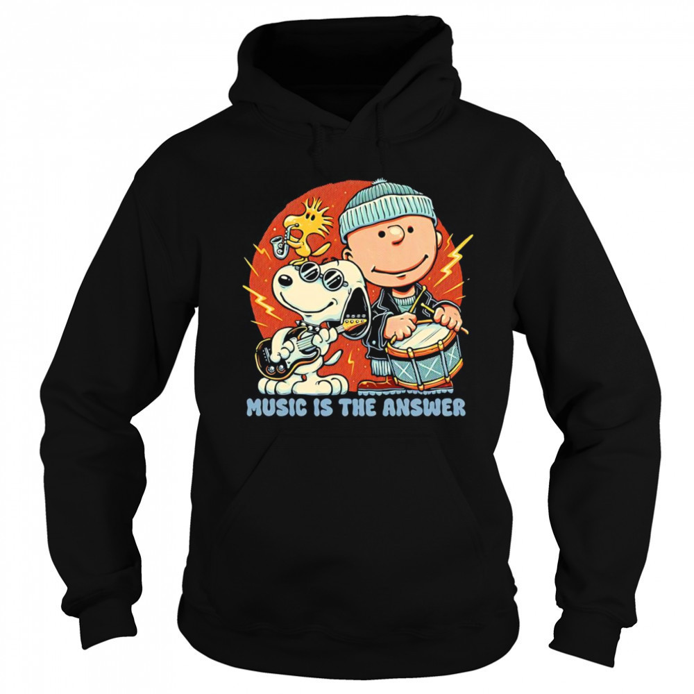 Music is the answer Peanuts shirt Sweatshirt