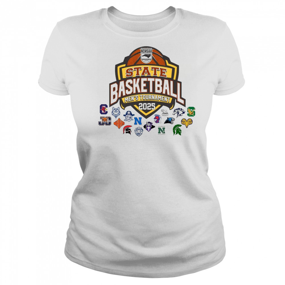 NCHSAA State Basketball Men’s Tournament 2025 All Teams Art Shirt Women's T-shirt
