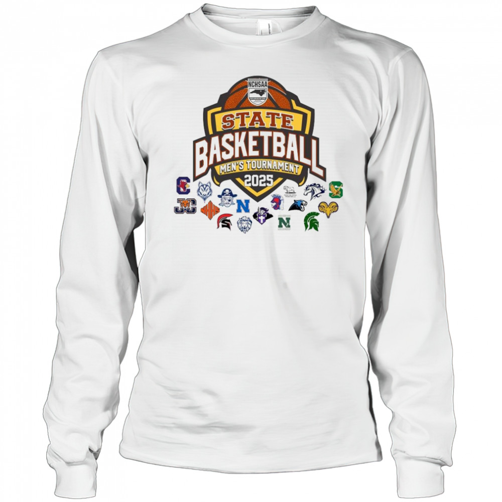 NCHSAA State Basketball Men’s Tournament 2025 All Teams Art Shirt Long Sleeved