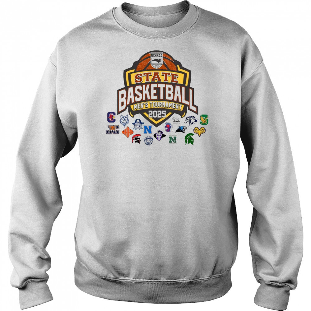 NCHSAA State Basketball Men’s Tournament 2025 All Teams Art Shirt Hoodie