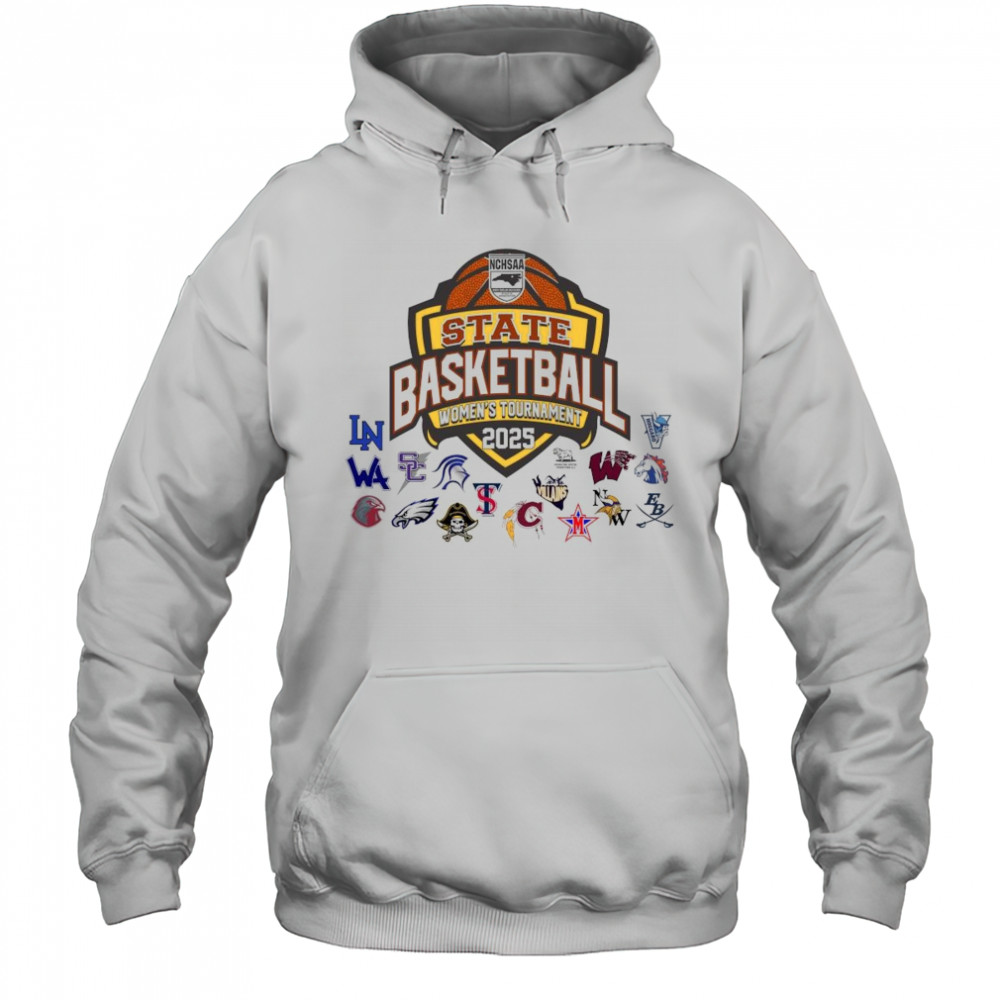 NCHSAA State Basketball Women’s Tournament 2025 All Teams Art Shirt Hoodie