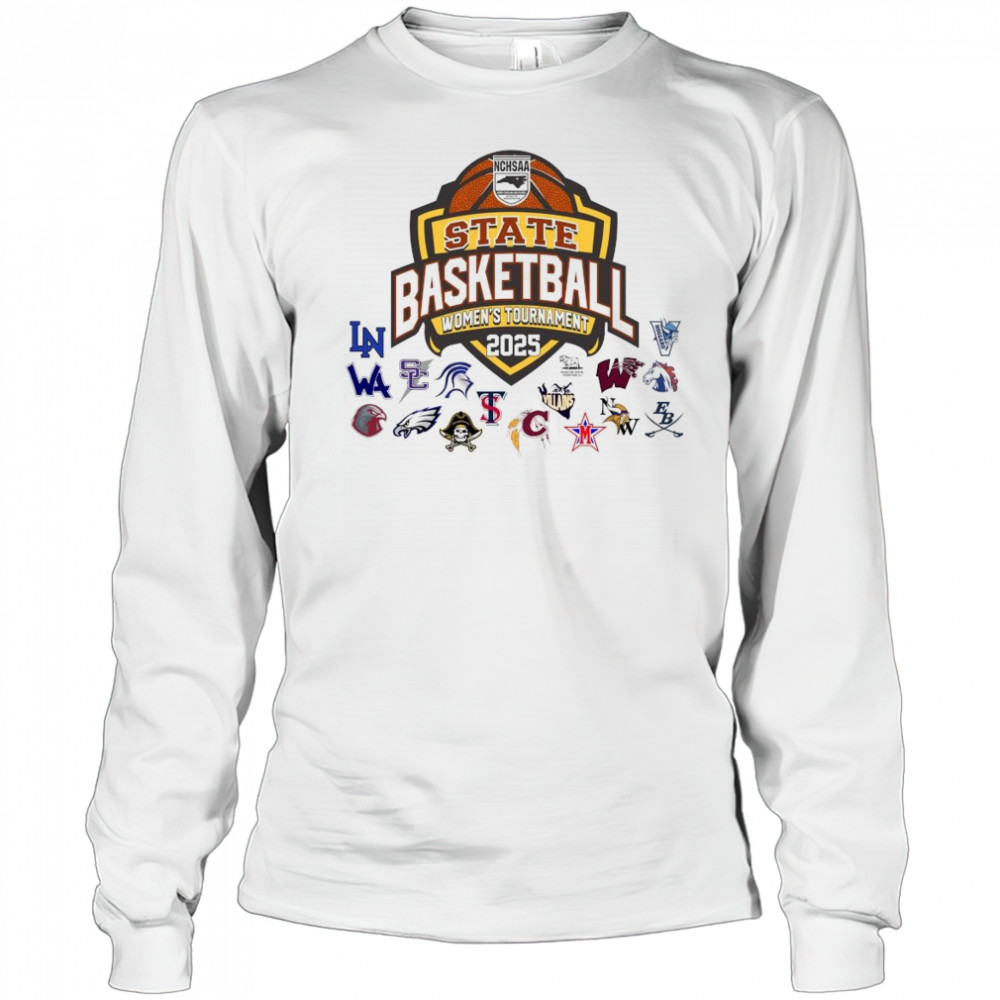 NCHSAA State Basketball Women’s Tournament 2025 All Teams Art Shirt Long Sleeved