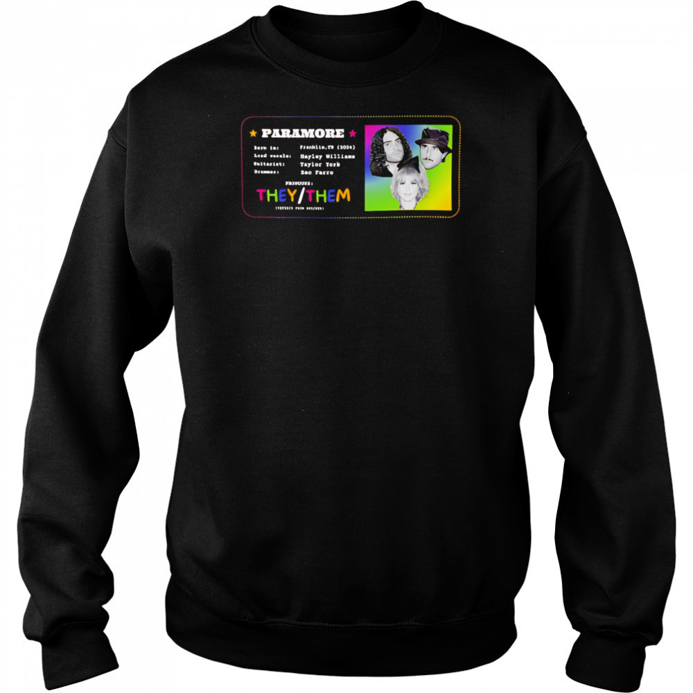 Paramore pronouns shirt Hoodie