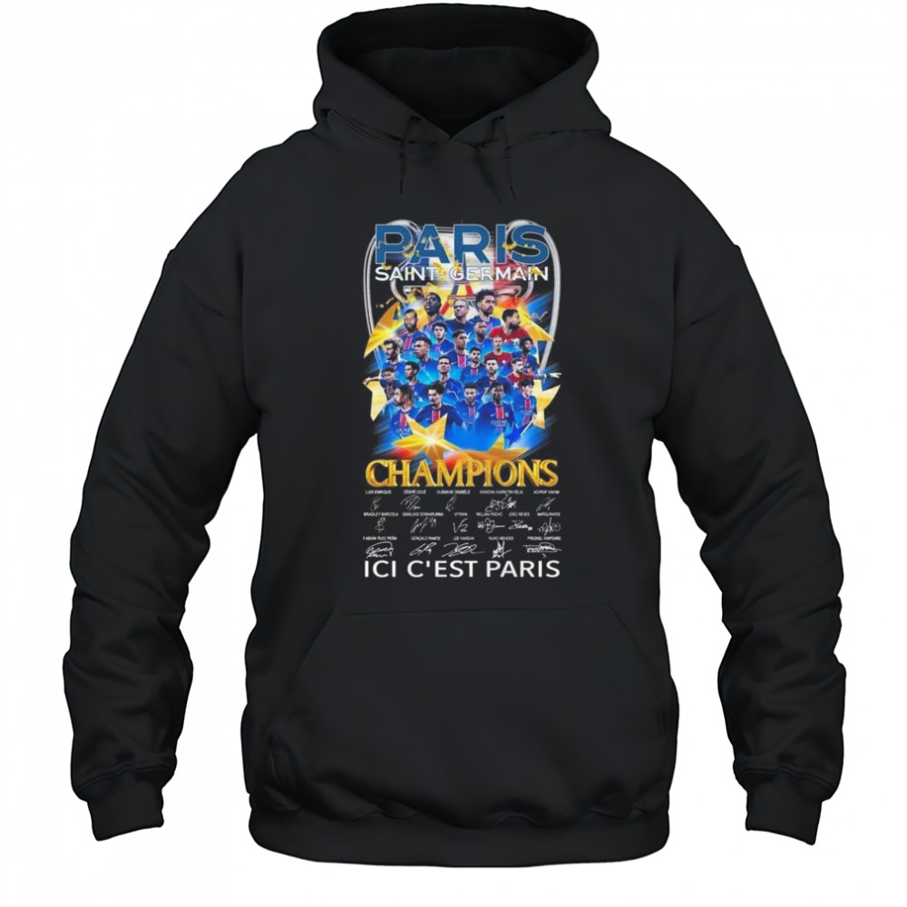 Paris Saint Germain Champions 2025 ICI C’est Paris Signatures Shirt Hoodie