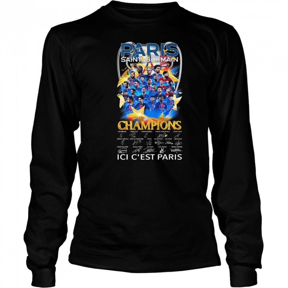 Paris Saint Germain Champions 2025 ICI C’est Paris Signatures Shirt Long Sleeved