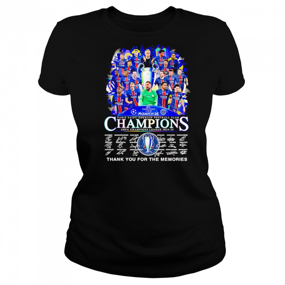 Paris Saint-Germain FC Champions UEFA Champions League thank you for the memories shirt Women's T-shirt