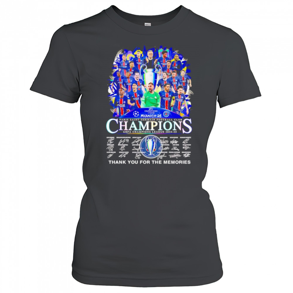 Paris Saint-Germain FC Champions UEFA Champions League thank you for the memories shirt Women's T-shirt