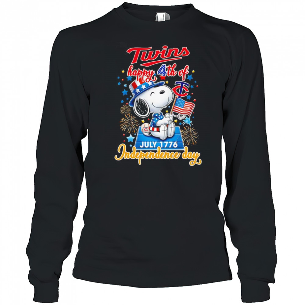Peanuts Twins Happy 4th of July Independence day shirt Long Sleeved
