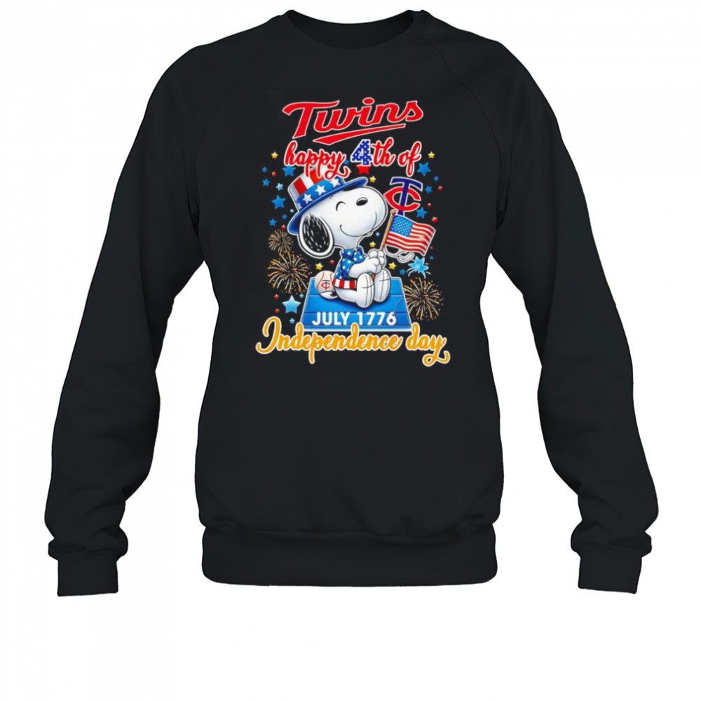 Peanuts Twins Happy 4th of July Independence day shirt Sweatshirt
