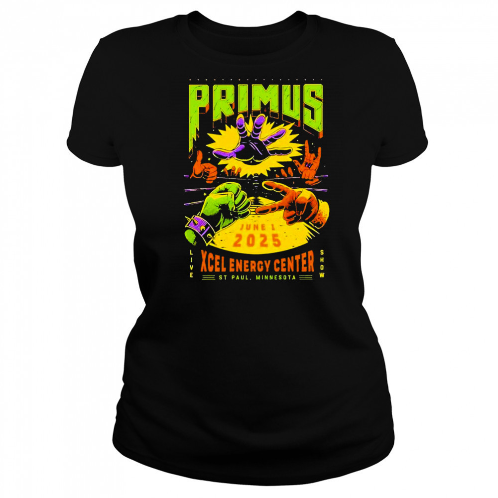 Primus Concert Poster In Saint Paul MN On June 1st 2025 At Xcel Energy Center shirt Women's T-shirt