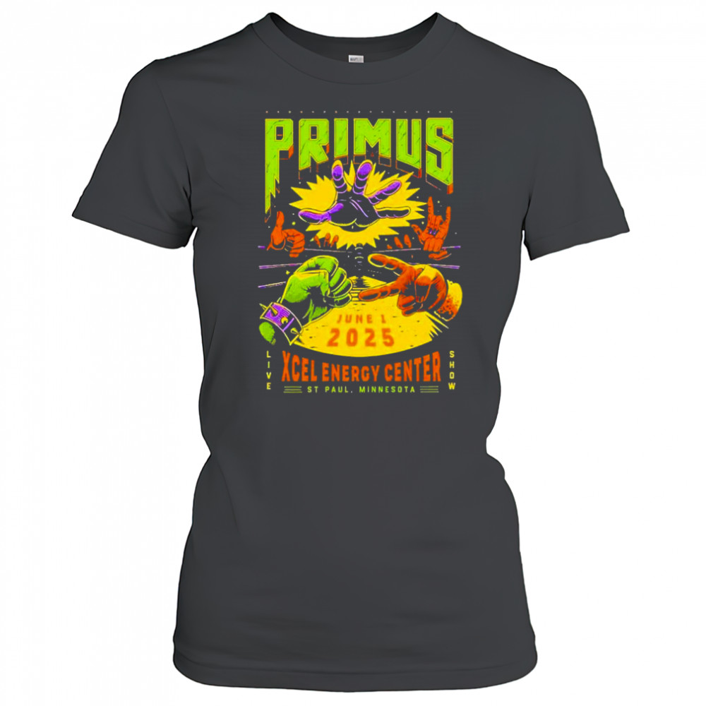 Primus Concert Poster In Saint Paul MN On June 1st 2025 At Xcel Energy Center shirt Women's T-shirt