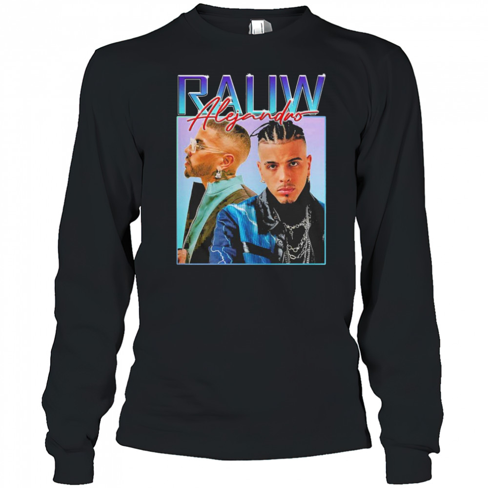 Rauw Alejandro vintage rap music raúl alejandro ocasio ruiz retro t-shirt Long Sleeved