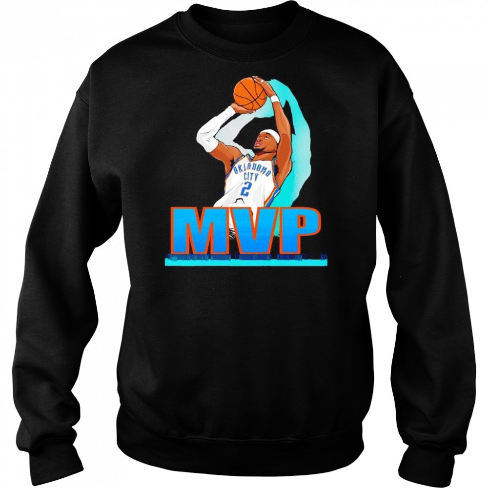 Shai Gilgeous-Alexander OKC Thunder MVP 2025 NBA illustration shirt Hoodie