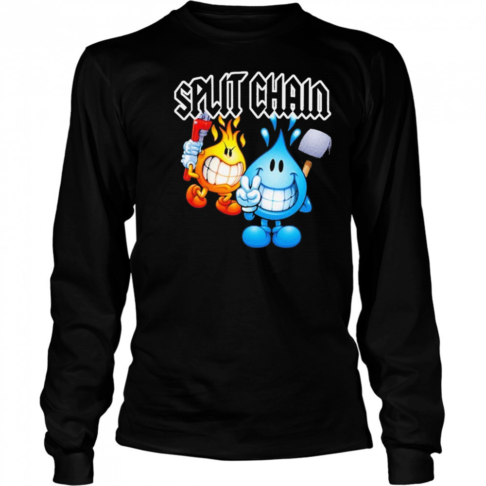 Split Chain World T-shirt Long Sleeved