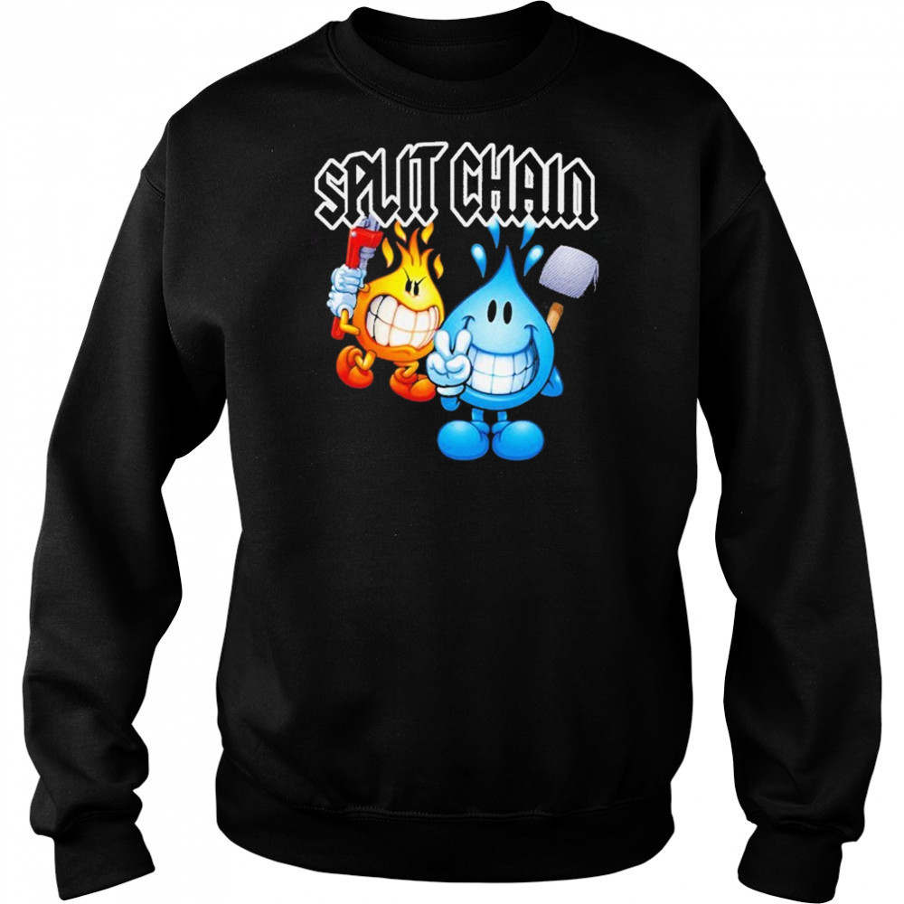 Split Chain World T-shirt Hoodie