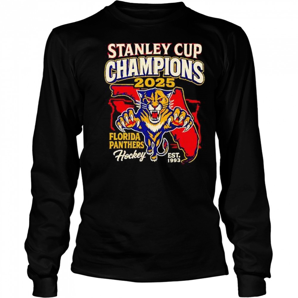 Stanley cup champions 2025 Florida Panthers hockey est 1993 shirt Long Sleeved