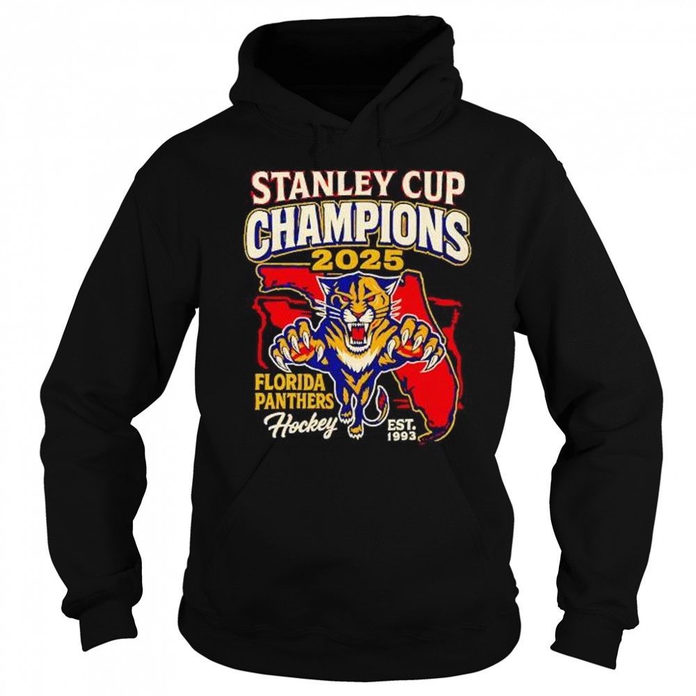 Stanley cup champions 2025 Florida Panthers hockey est 1993 shirt Sweatshirt