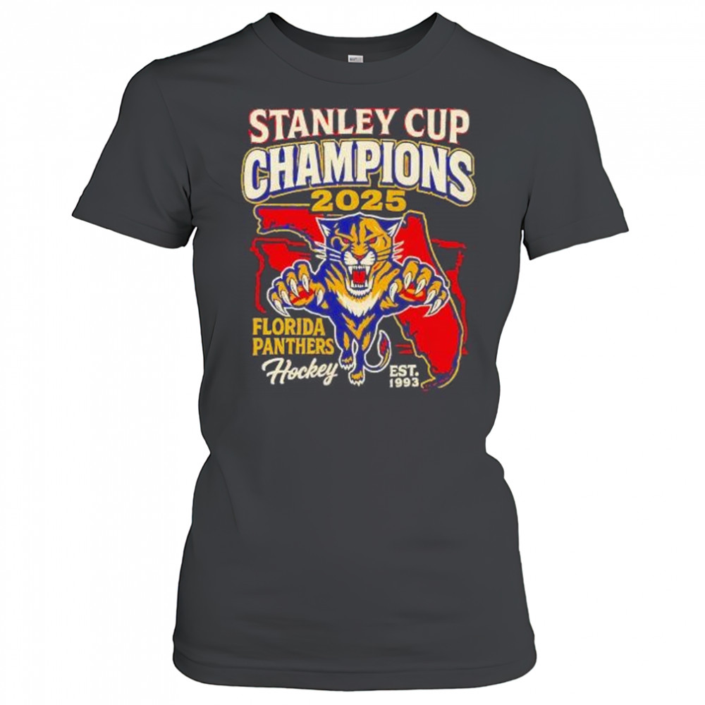 Stanley cup champions 2025 Florida Panthers hockey est 1993 shirt Women's T-shirt