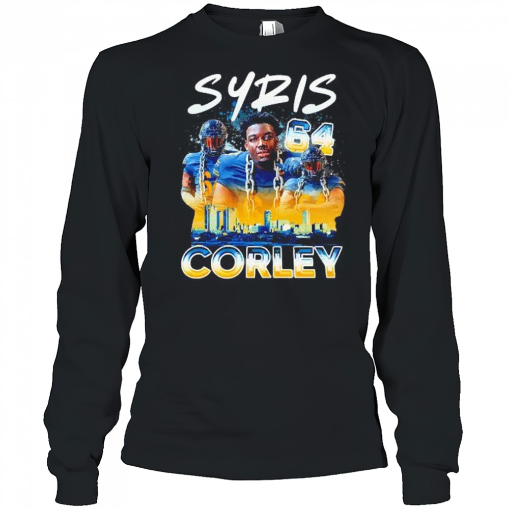 Syris Corley no 64 player collage city line graphic shirt Long Sleeved
