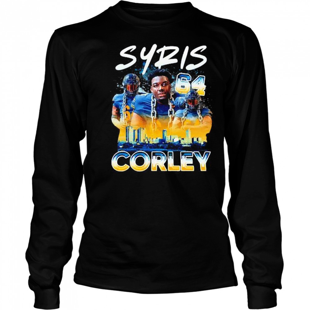 Syris Corley no 64 player collage city line graphic shirt Long Sleeved