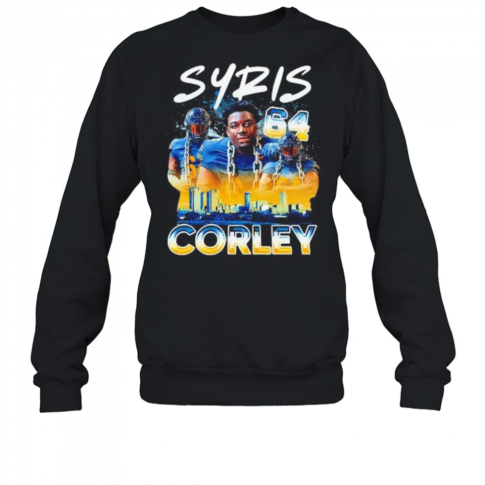 Syris Corley no 64 player collage city line graphic shirt Sweatshirt