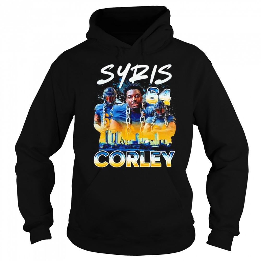 Syris Corley no 64 player collage city line graphic shirt Sweatshirt