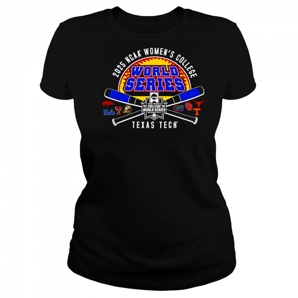 Texas Tech 2025 Softball College World Series Cross Bats T-Shirt Women's T-shirt