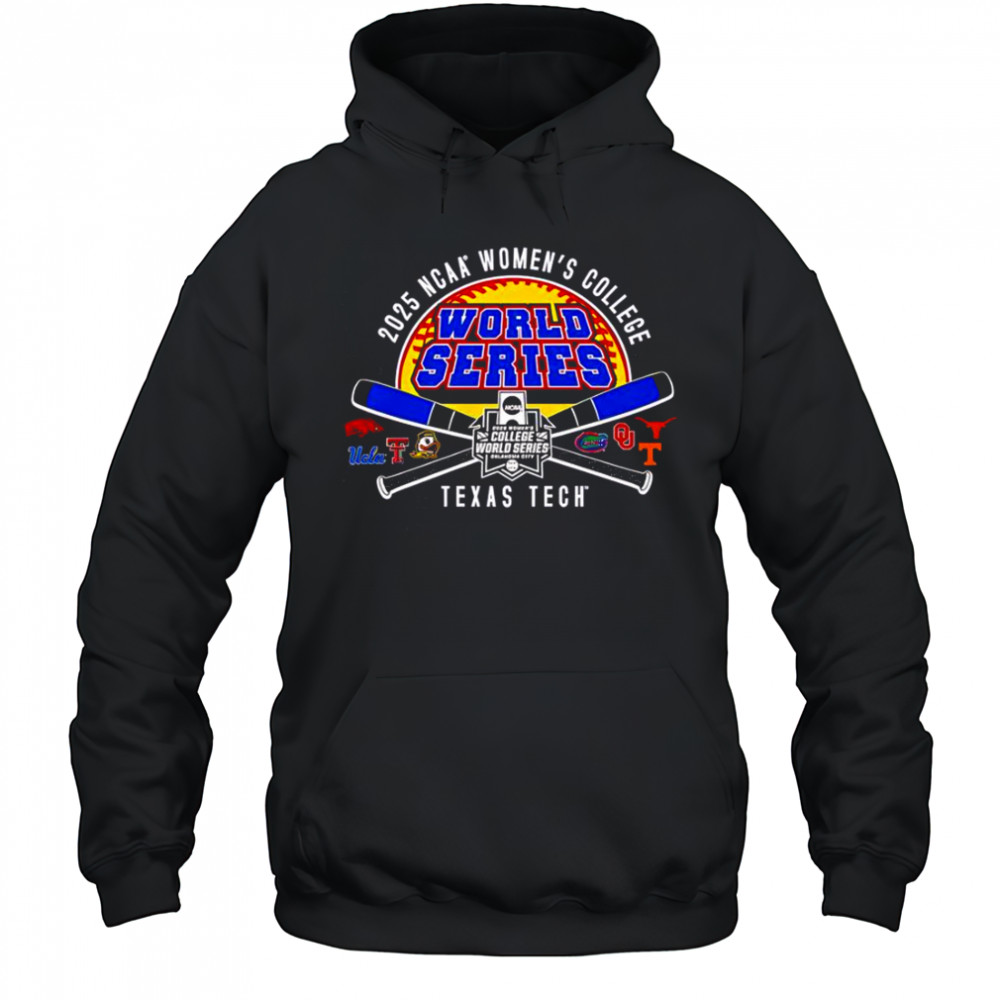 Texas Tech 2025 Softball College World Series Cross Bats T-Shirt Hoodie