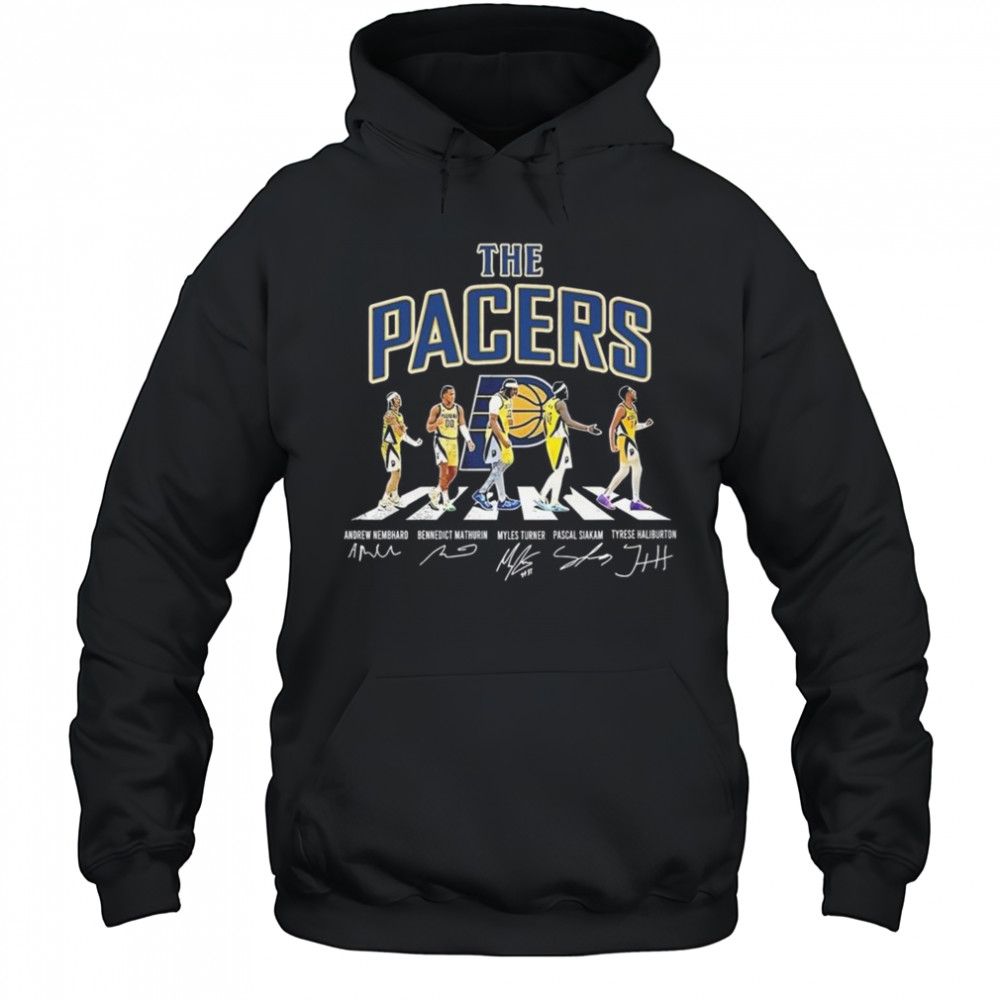 The Indiana Pacers Road Abbey Signatures 2025 Shirt Hoodie
