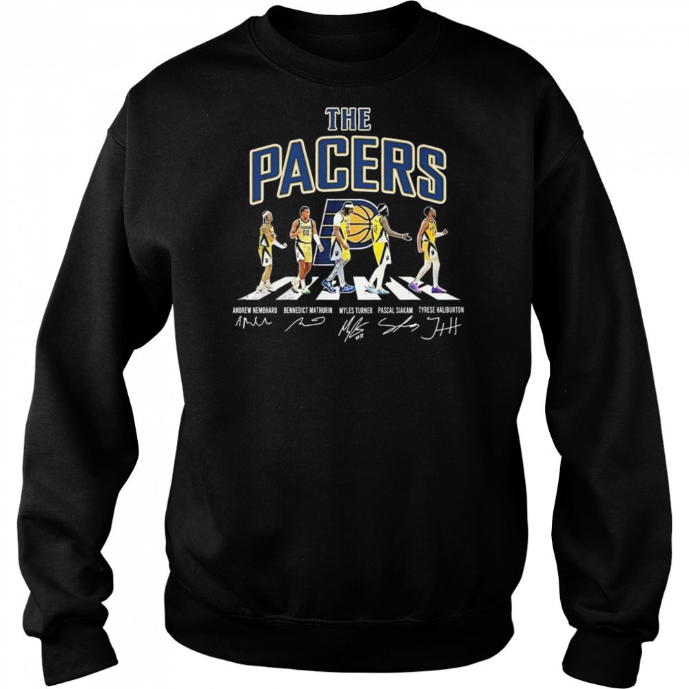 The Indiana Pacers Road Abbey Signatures 2025 Shirt Hoodie