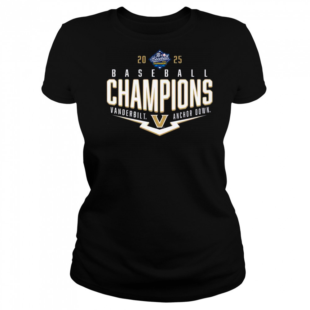 Vanderbilt Commodores 2025 SEC Baseball Conference Tournament Champions Playoff Pitch T-Shirt Women's T-shirt