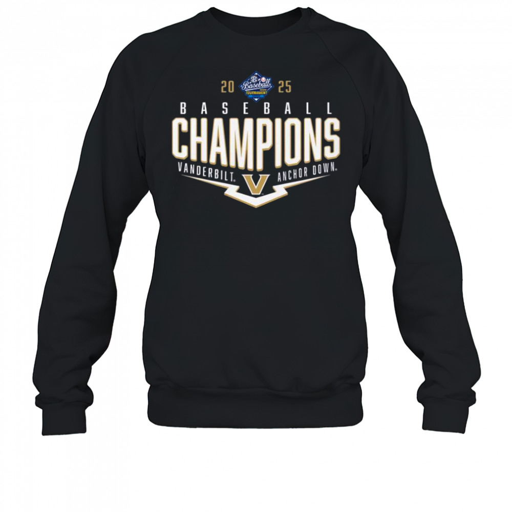 Vanderbilt Commodores 2025 SEC Baseball Conference Tournament Champions Playoff Pitch T-Shirt Sweatshirt