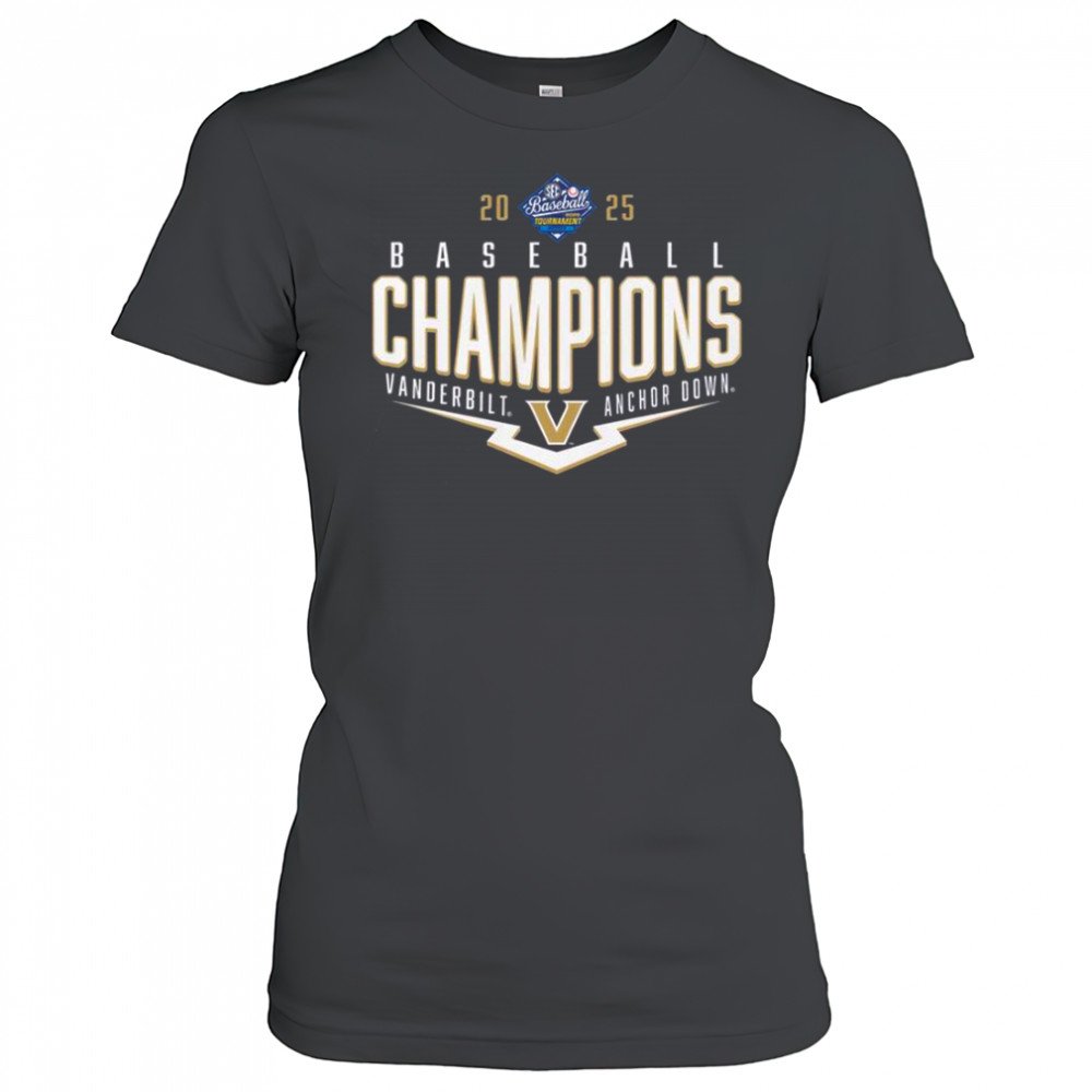 Vanderbilt Commodores 2025 SEC Baseball Conference Tournament Champions Playoff Pitch T-Shirt Women's T-shirt