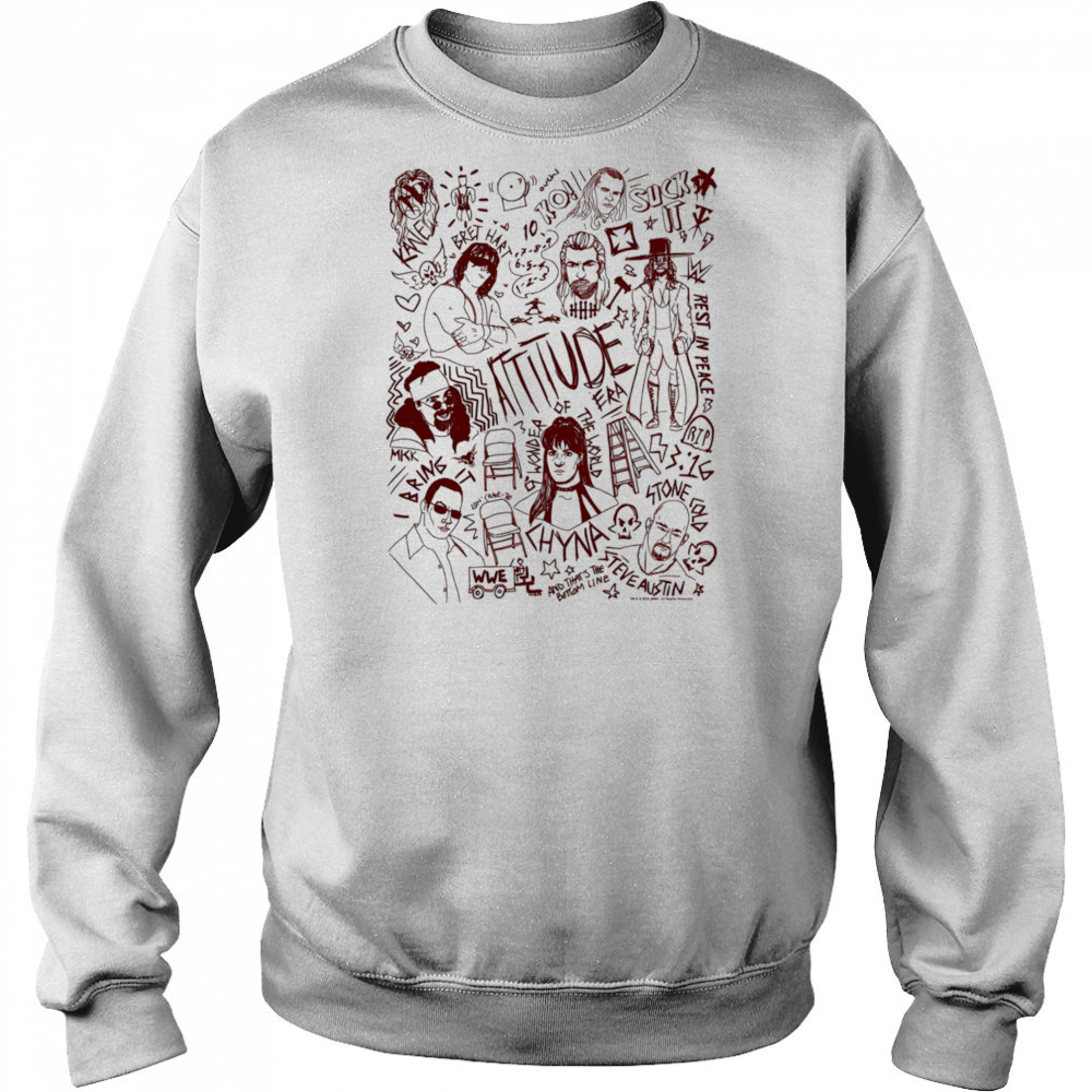WWE Attitude Era Doodles shirt Hoodie