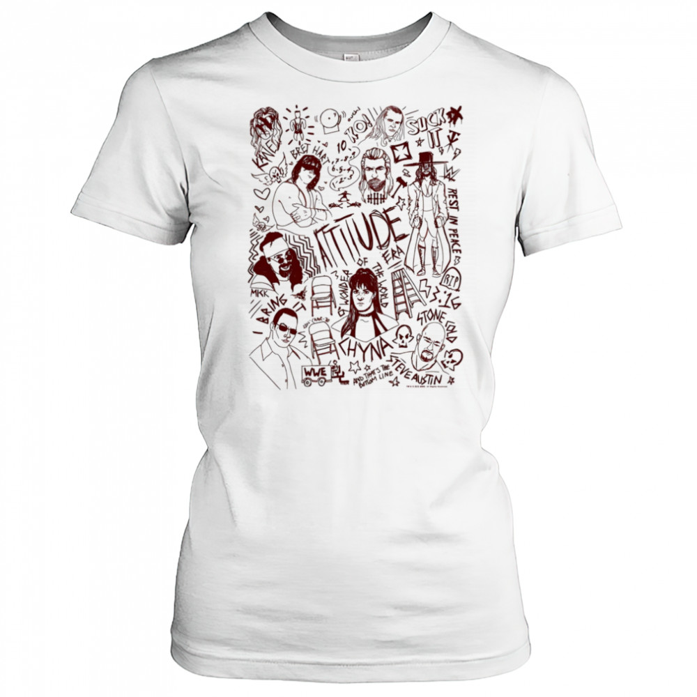 WWE Attitude Era Doodles shirt Women's T-shirt