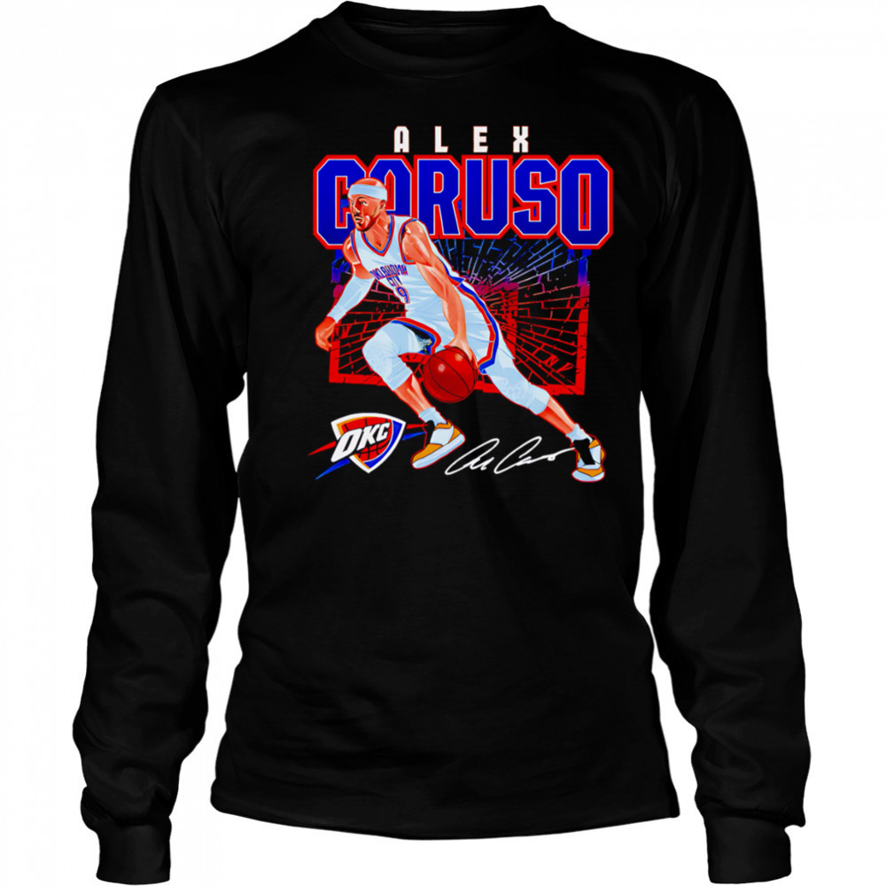Alex Caruso Oklahoma City Thunder Shattered shirt Long Sleeved