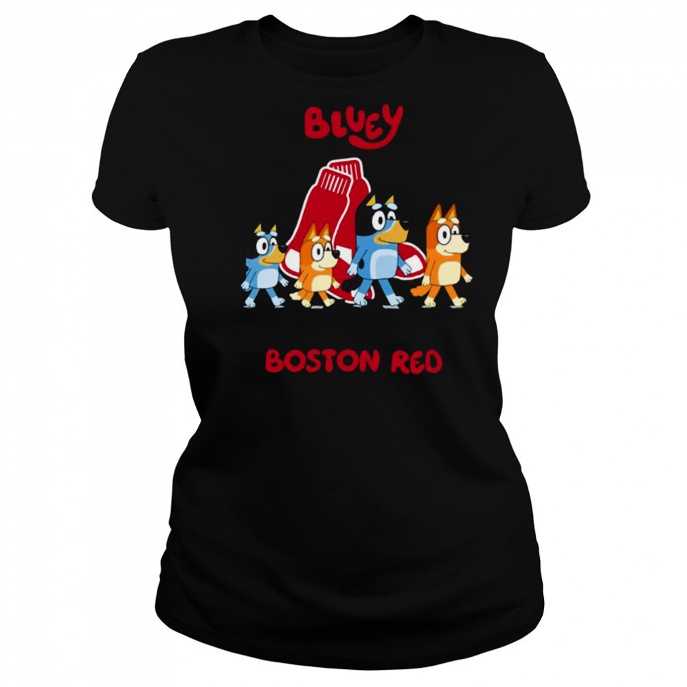 Boston Red Sox Bluey Family abbey road shirt Women's T-shirt