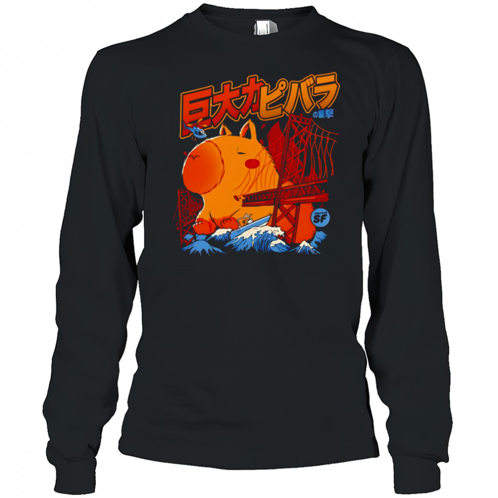 Capybara Monster attack shirt Long Sleeved