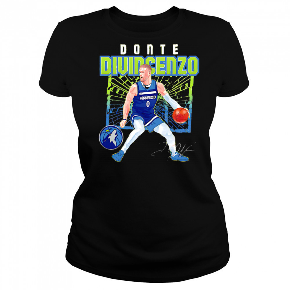 Donte Divincenzo Minnesota Timberwolves Shattered shirt Women's T-shirt
