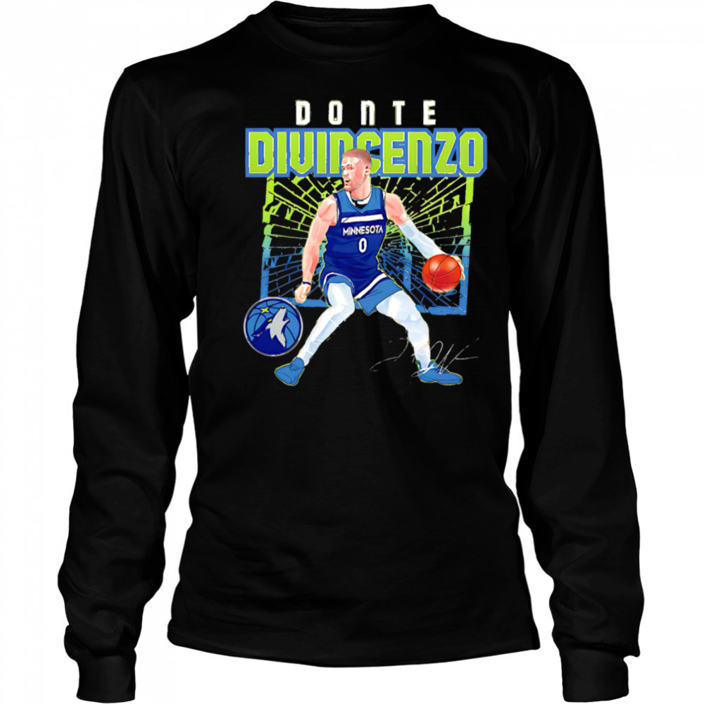Donte Divincenzo Minnesota Timberwolves Shattered shirt Long Sleeved