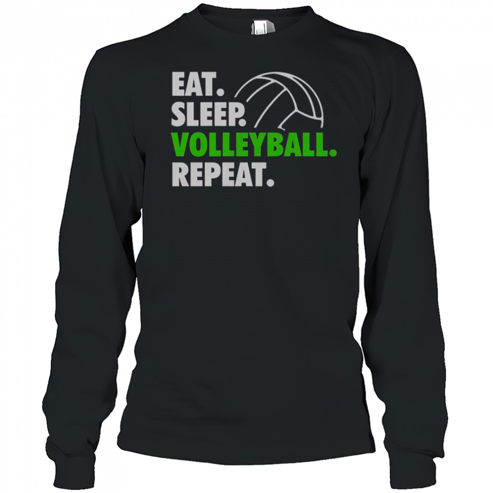 Eat Sleep Volleyball Repeat Premium T-Shirt Long Sleeved